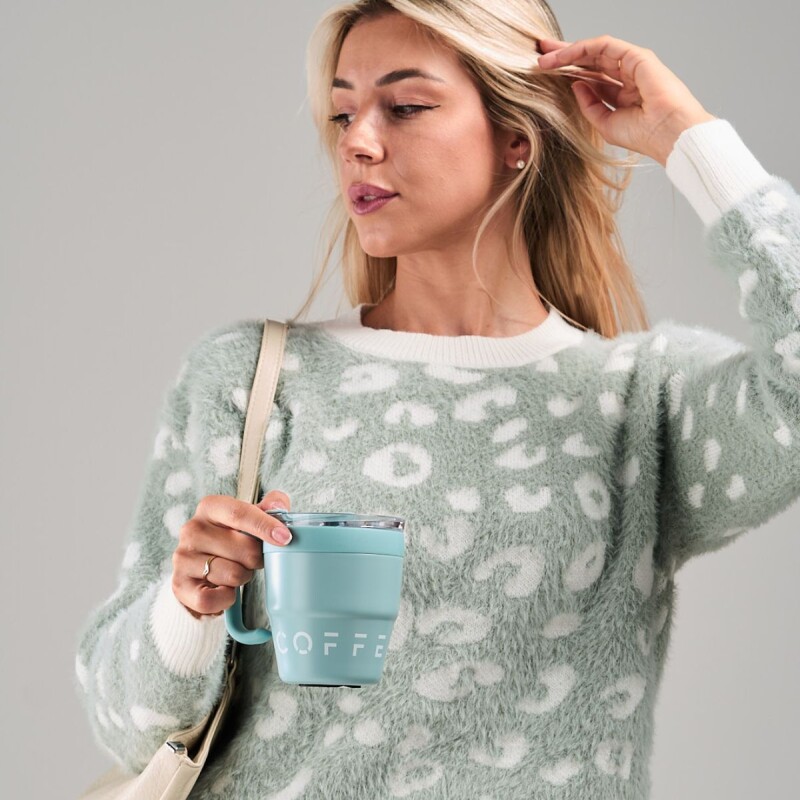 Buzo Animal Print Slowly Light Green Off