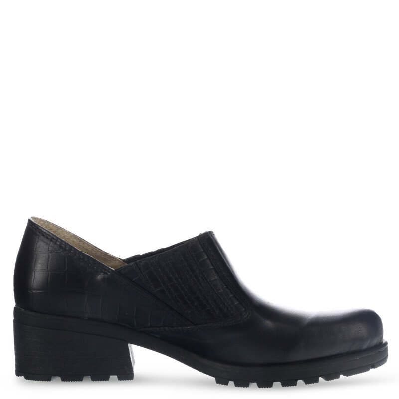 Zapatos de Mujer Lady Confort Casual C/Elastico Negro Croco