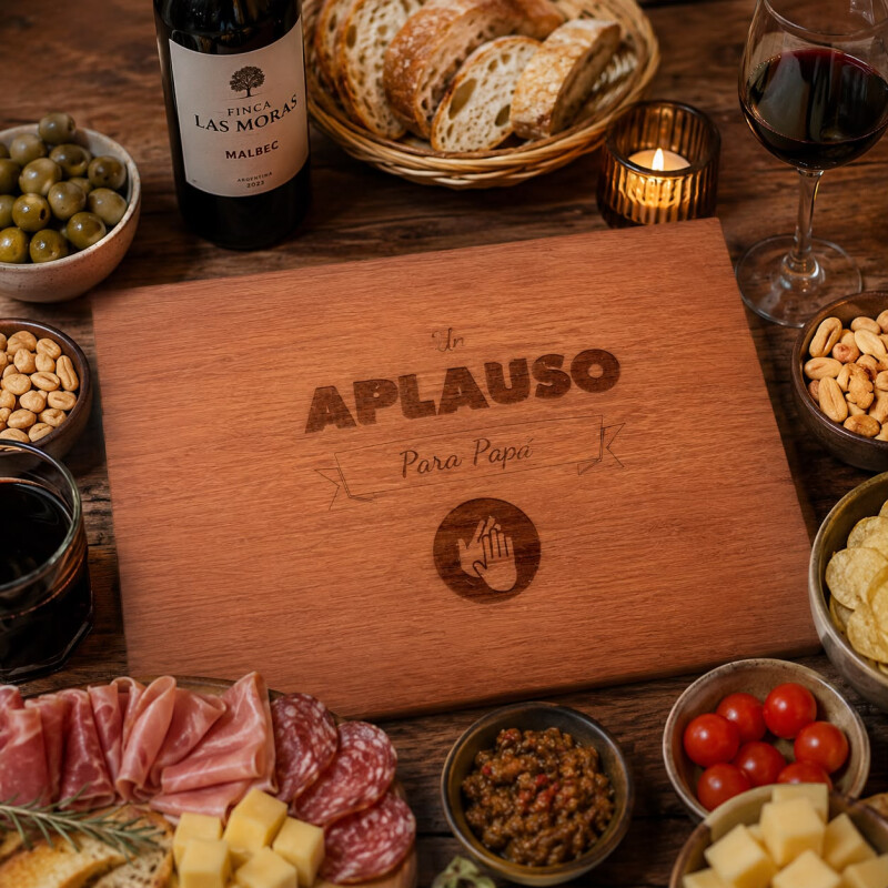 Tabla de Madera de Pino para Picadas y Asado 35x24 cm Grabada | Tabla de Servir Gourmet para Quesos, Fiambres y Aperitivos Tabla de Madera de Pino para Picadas y Asado 35x24 cm Grabada | Tabla de Servir Gourmet para Quesos, Fiambres y Aperitivos