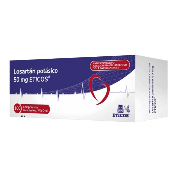 LOSARTAN POTASICO 50 MG ETICOS CJ X 100 única