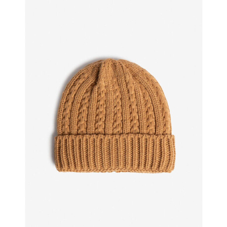 Gorro Tejido Marron Camel