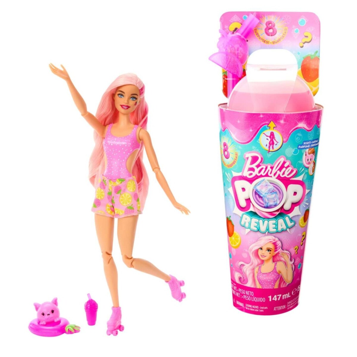 Muñeca Barbie Pop Reveal Juicy Fruits - ROSA 