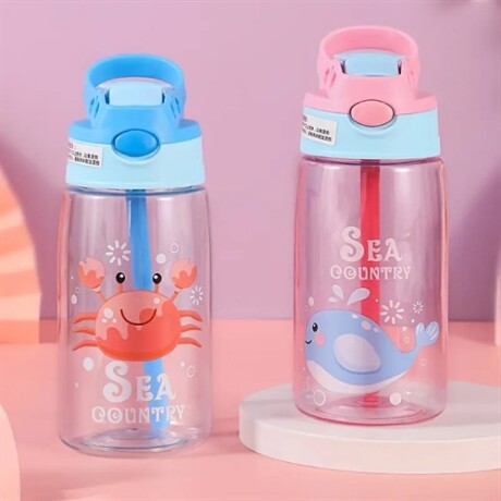 Botella animada con pico automático Fucsia