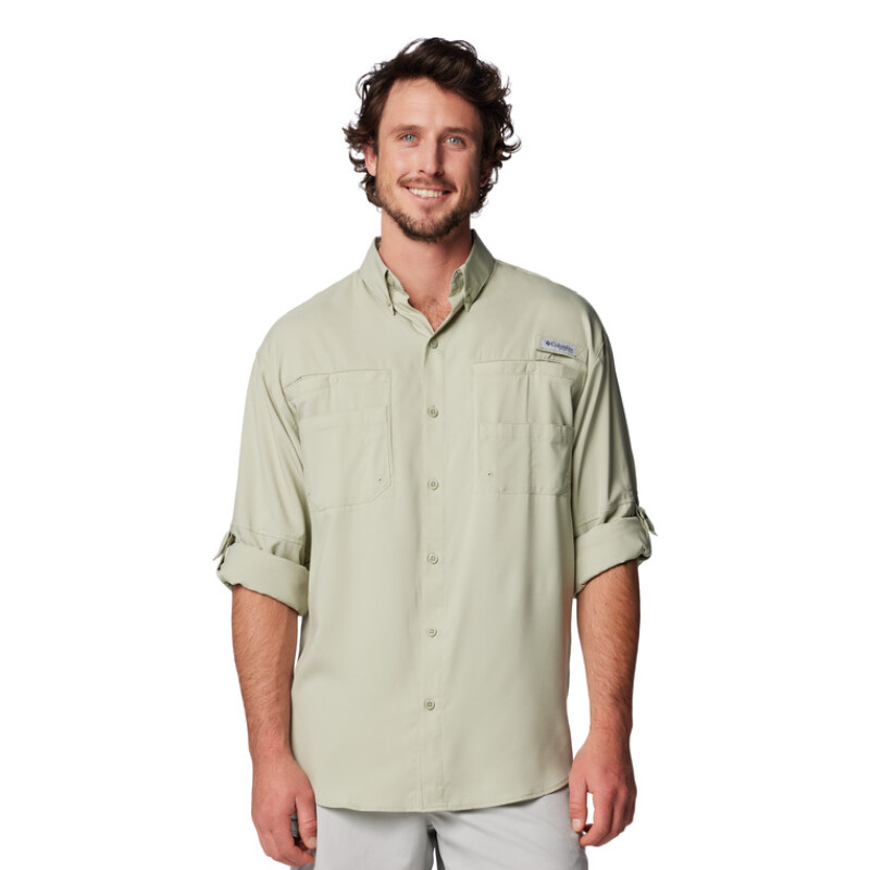 M Tamiami II LS Shirt-Collegiate Navy Smokey Sage