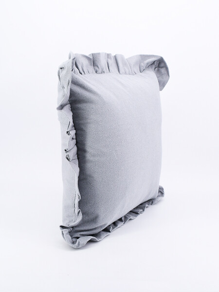 FUNDA ALMOHADON VOLADO GRIS (V)