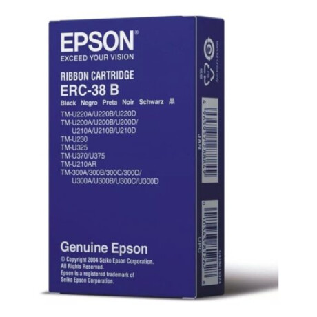 EPSON CINTA ERC-38B NEGRO TMU-200/220/230/300/325/375 Epson Cinta Erc-38b Negro Tmu-200/220/230/300/325/375