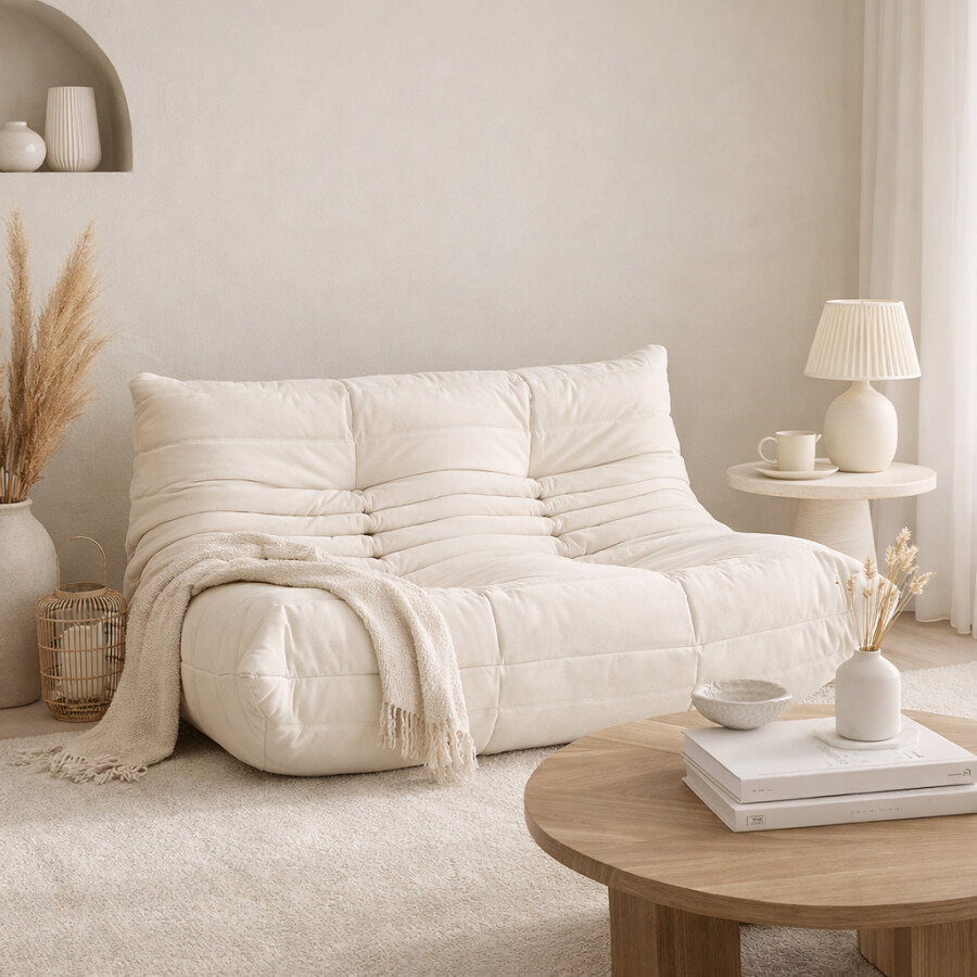 Sofá Togo Doble Beige