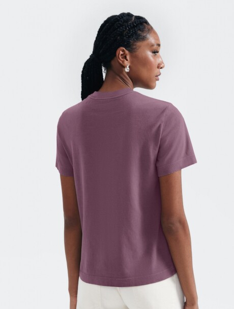 CAMISETA BÁSICA DE ALGODÓN VIOLETA