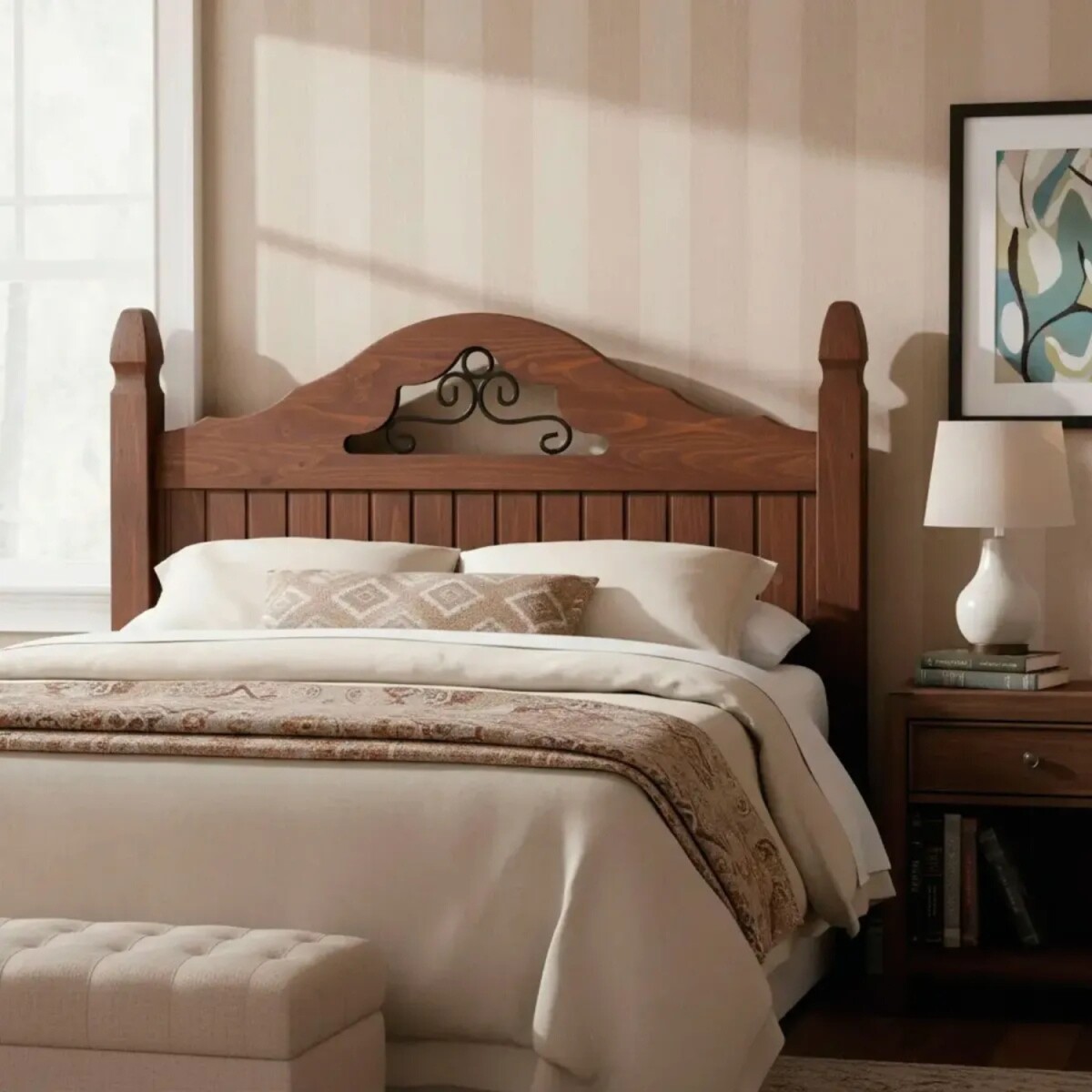 Respaldo Cabecera Lumax 2 plazas Madera y Hierro 