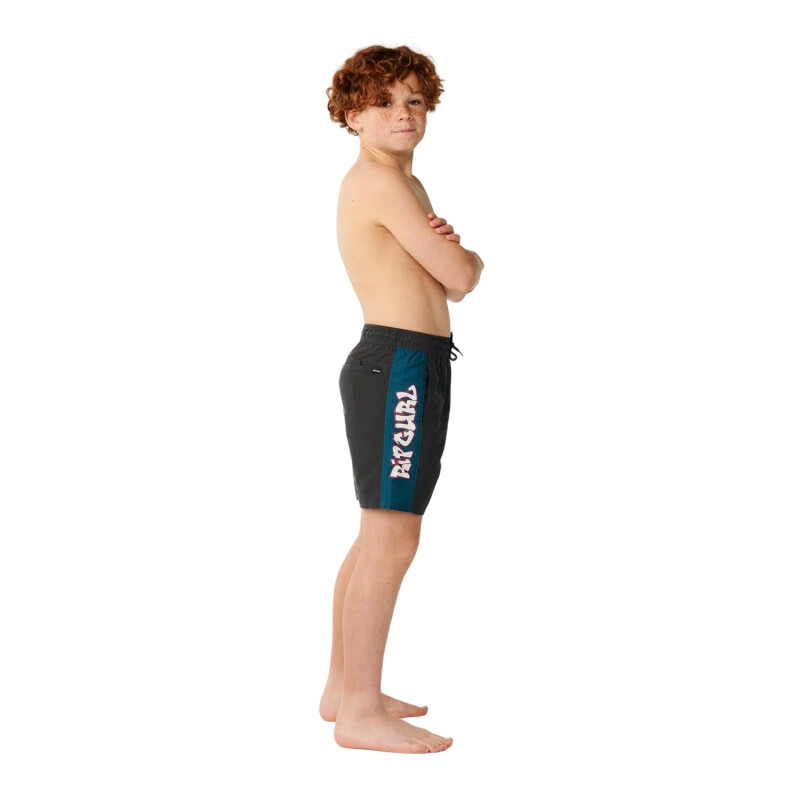 Short Rip Curl de niño Surf Shack Panel - Negro Short Rip Curl de niño Surf Shack Panel - Negro