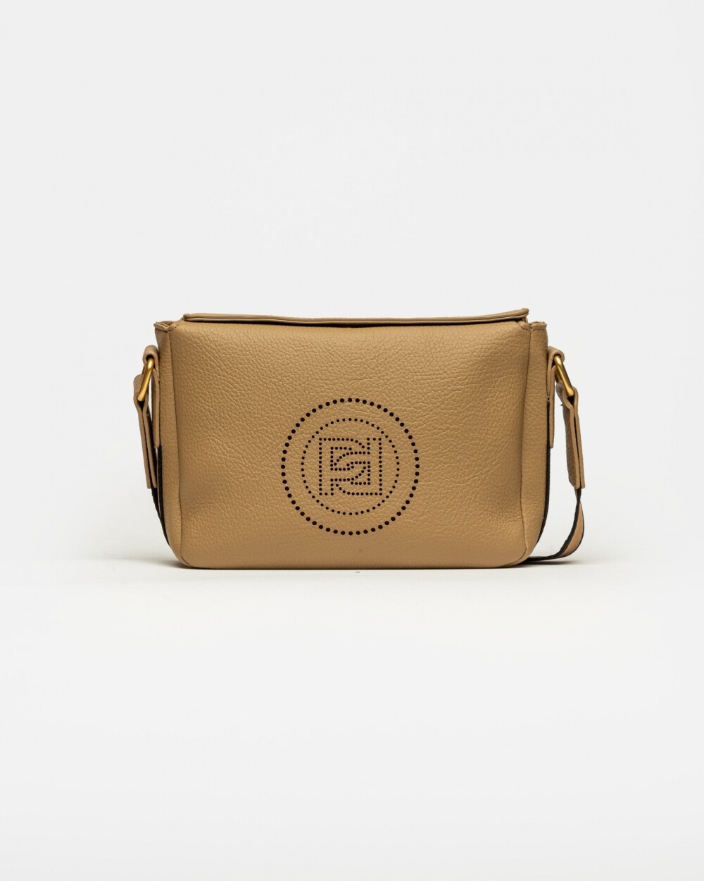 Bandolera Key en efecto cuero graneado Taupe