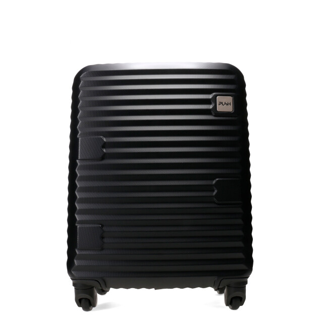 Valija Push Rigida Acanalada Negro