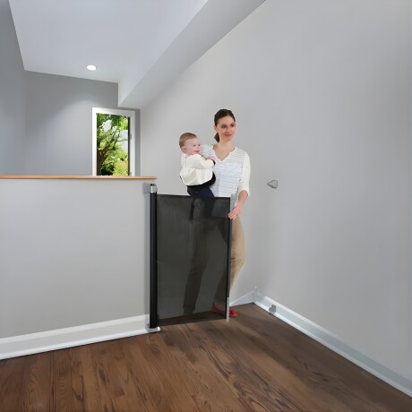 Puerta Flexible Lumax con Malla Retráctil de Seguridad Negro