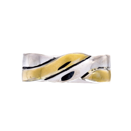 Anillo de plata y double en oro 18 ktes. Anillo de plata y double en oro 18 ktes.