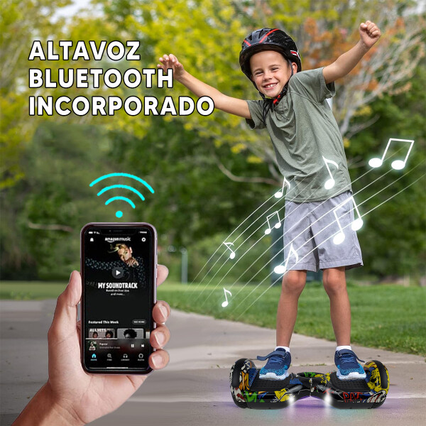 Skate Eléctrico Hoverboard 6.5" SKATE 6.5 PL DISEÇ?O 45 CALAVERA 2