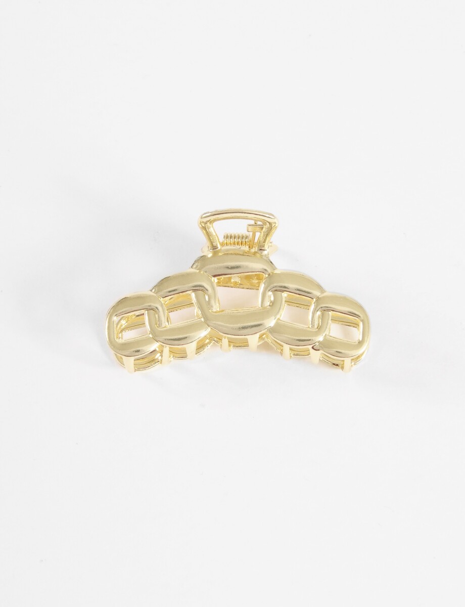 Broche cadena metálico - dorado 