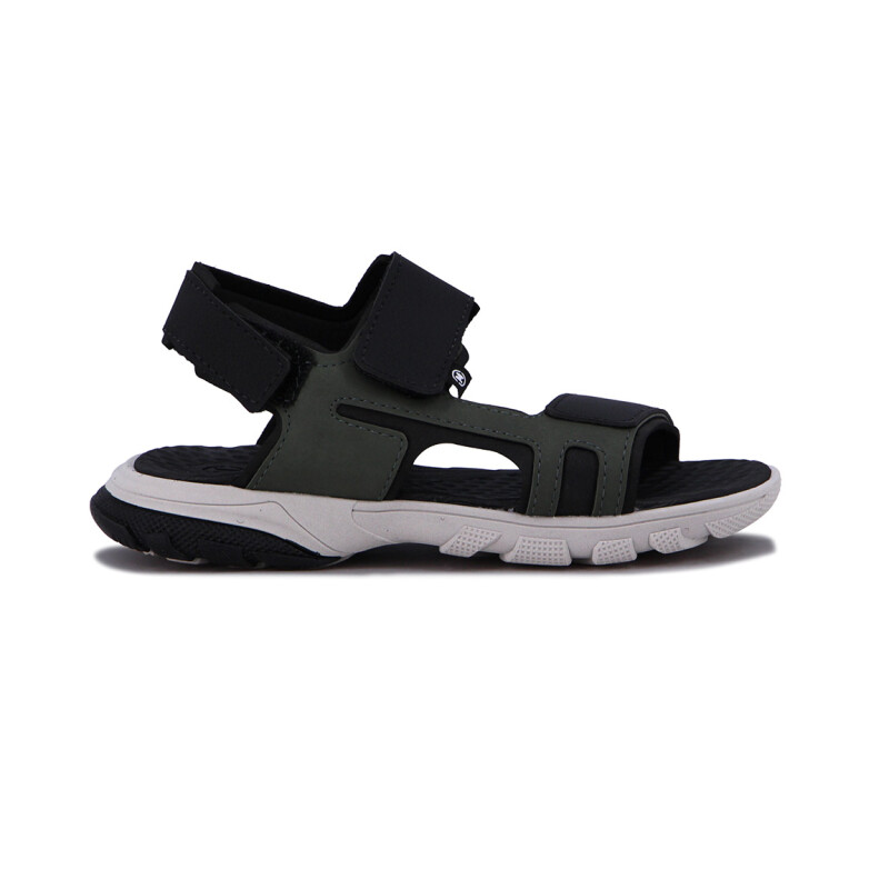 Molekinho Sandalia Dos Tiras C/ Velcro Oliva-negro