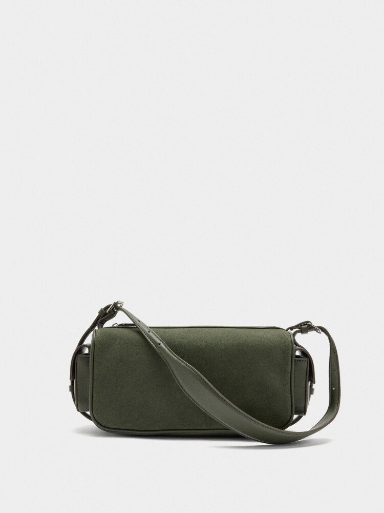 Bolso De Hombro Rectangular verde