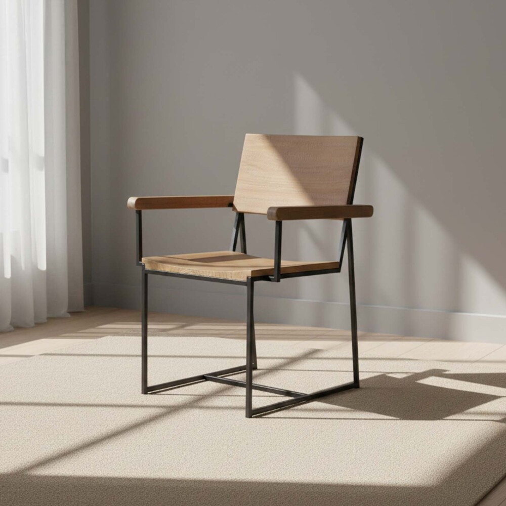 SILLA NATURAL/BEIGE MADERA BAXTER