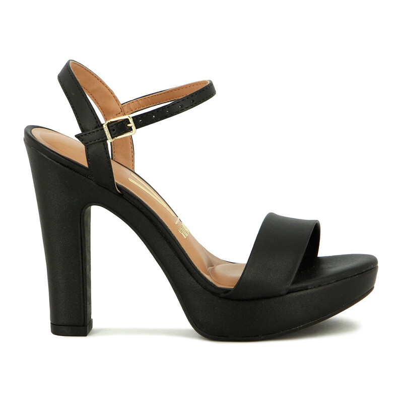 Sandalia Vizzano Mujer Taco 12cm Plataforma 2cm Negro