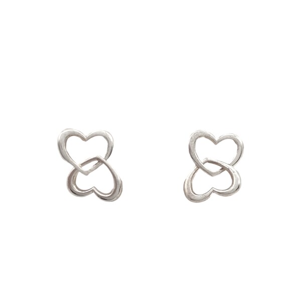Caravanas Corazón enlazado-Plata 925-Sin piedra-CA3488 sinpiedra