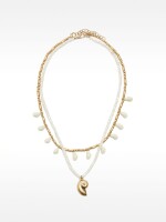 Set De Collares Con Conchas blanco
