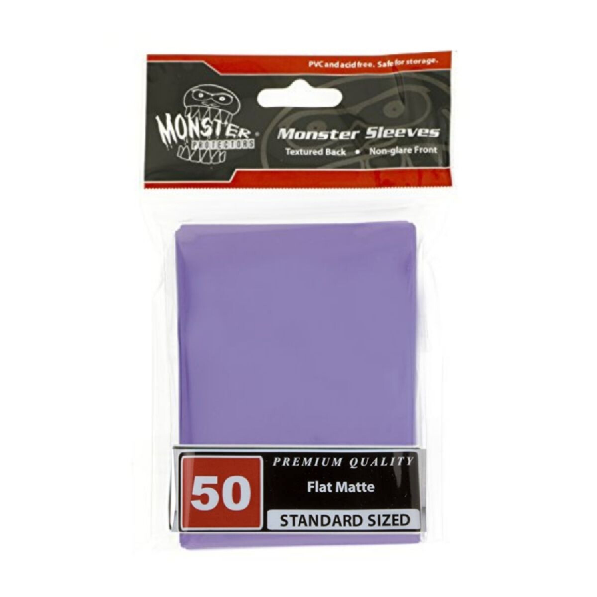 Monster Sleeves - 50 Standard Sleeves - Flat Matte Purple 