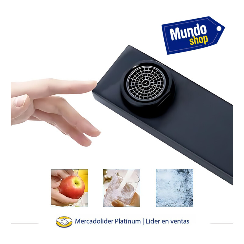 Canilla 29.5c Monocomando Mezcladora Cocina Baño Metal Negro Negro