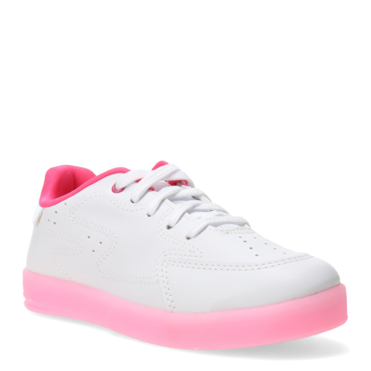 Championes de Niña KIDY HYPE acordonado - Blanco - Rosa 