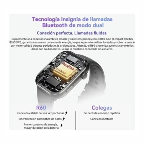 Reloj Inteligente Smartwatch Deportivo Blackview R60 negro