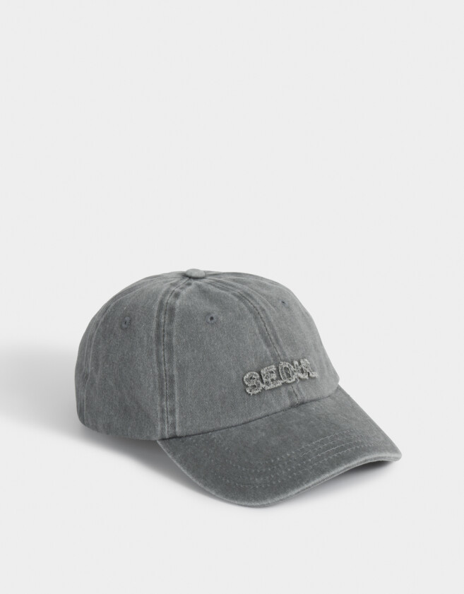 Caps Gorra Denim Bordada - Gris Claro