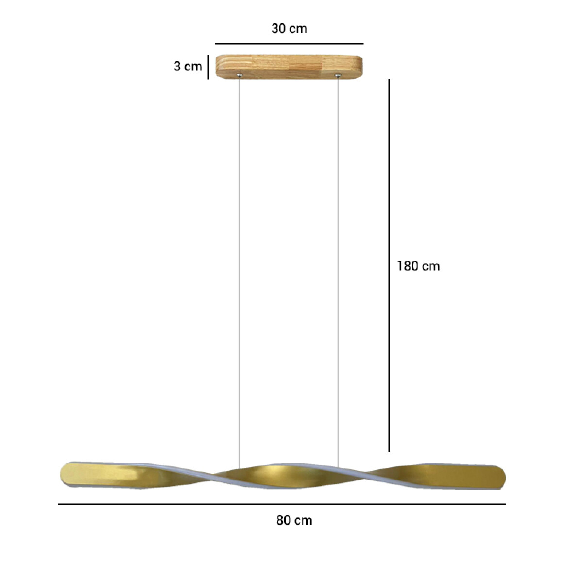Luminaria Colgante Lesmes Dorado — Serlux