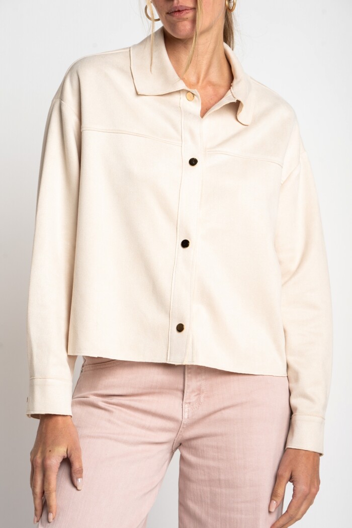 Camisa Gamuza Vegana Crudo