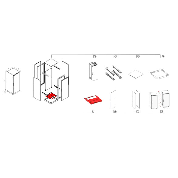 Kit piso tablero eléctrico 800x800mm TKP0044