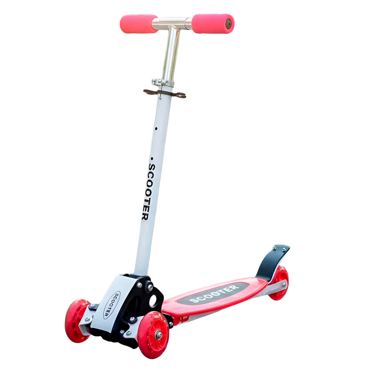 Monopatín Tripatin Aluminio Plegable Regulable Scooter - Rosa 