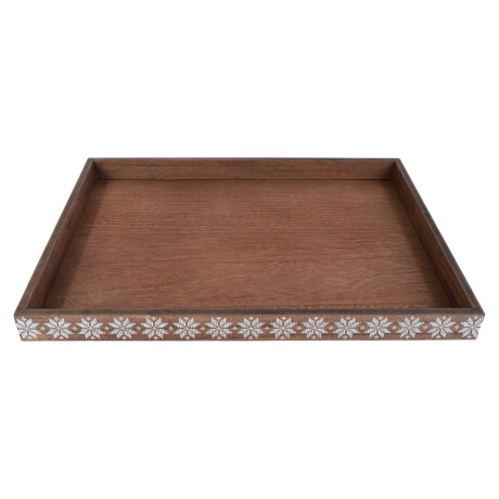 Bandeja de madera rectangular con diseño Bandeja de madera rectangular con diseño