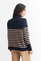 Sweater cuello rompeviento AZUL MARINO