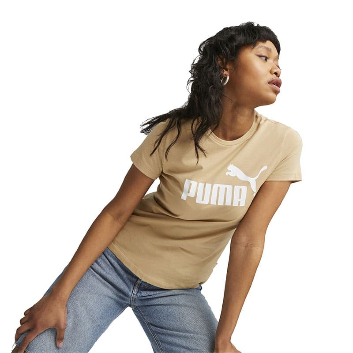 Remera Puma Logo de Mujer - 586775 87 - Beige 