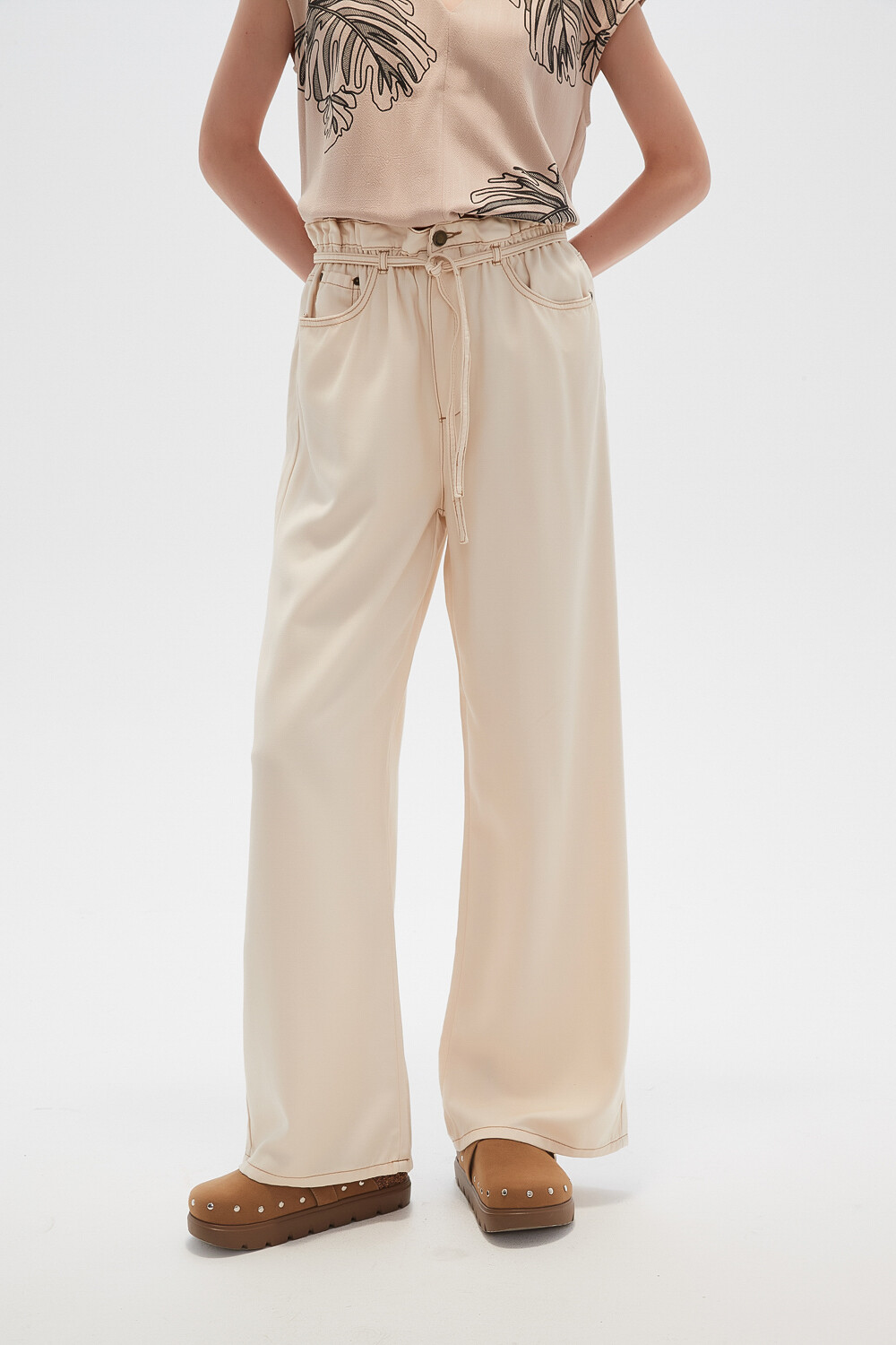 Pantalon Ravon Crudo / Natural
