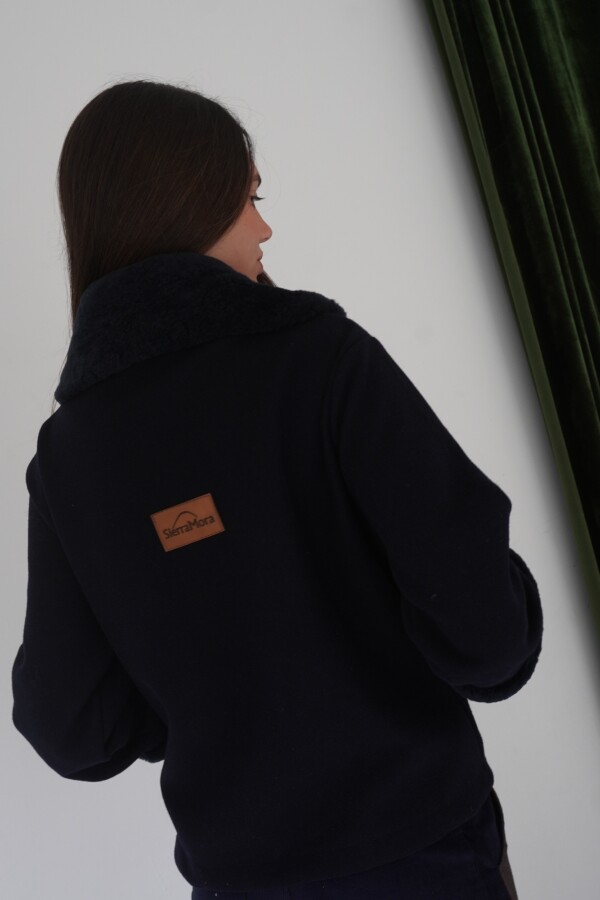 Campera New Jersey Base Azul / Corderito Azul