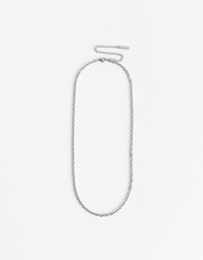 Collares Cortos Color Collar De Acero Men´s Collection - Plateado