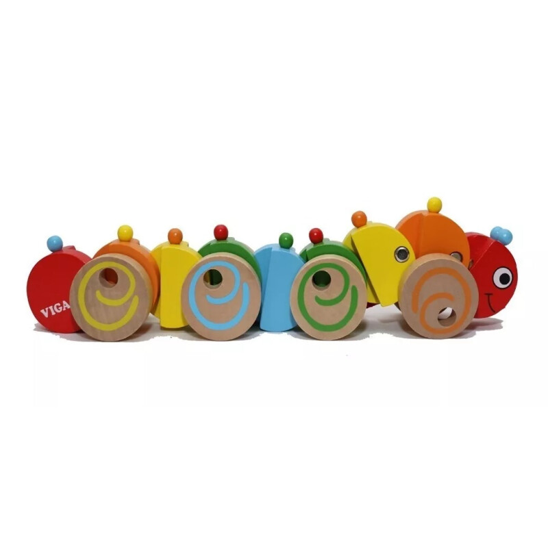 Juguete Madera Viga Niño Didactico Gusano De Arrastre Juguete Madera Viga Niño Didactico Gusano De Arrastre