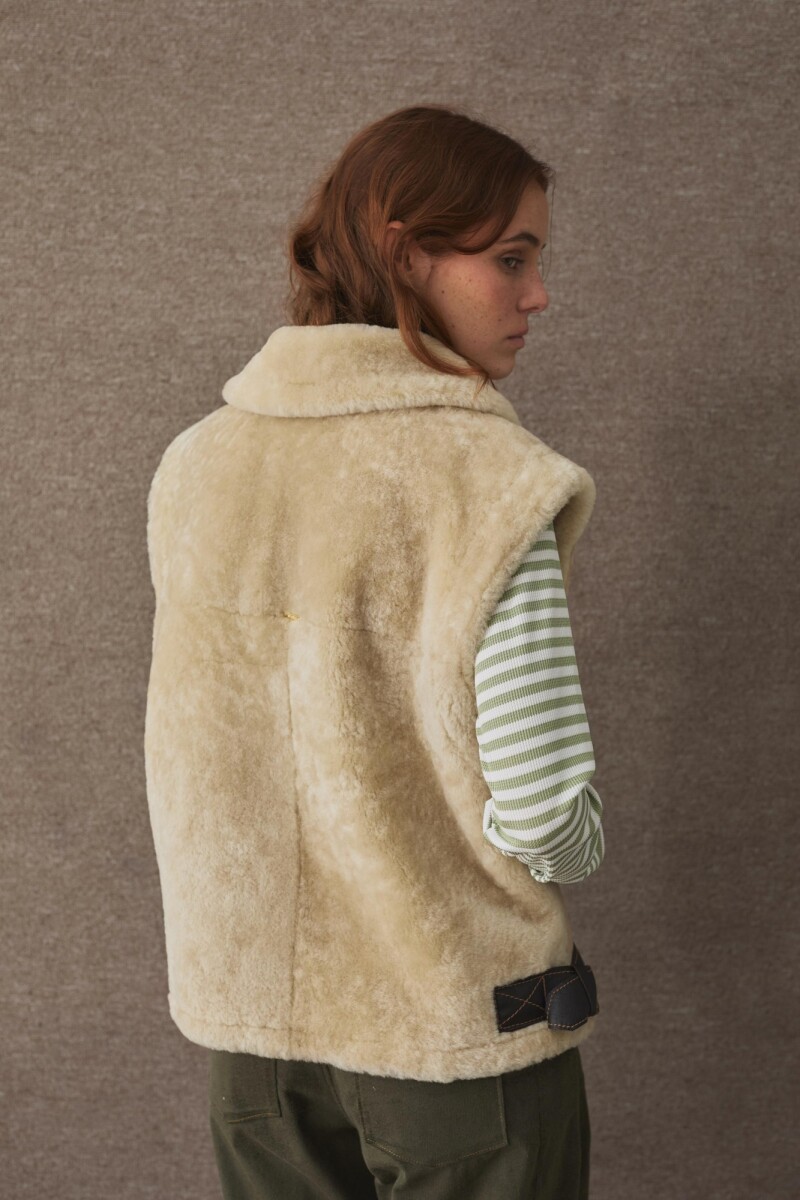CHALECO EKO Fur Beige