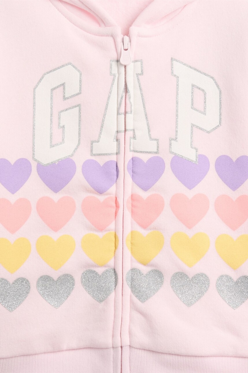 Canguro Con Cierre Logo Gap Toddler Niña Pink Dogwood