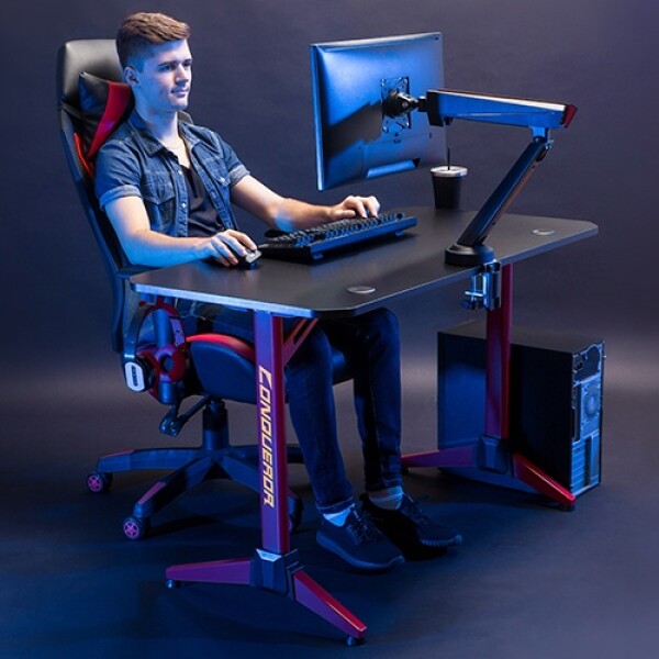 Escritorio Gamer Con Luces Rgb Brateck Gmd03-1 ESCRITORIO GAMER RGB BRATECK