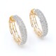 Aros oro 18k combinados con brillantes. Diámetro 25 mm Aros oro 18k combinados con brillantes. Diámetro 25 mm