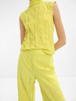 Pantalón Efecto Arrugado amarillo