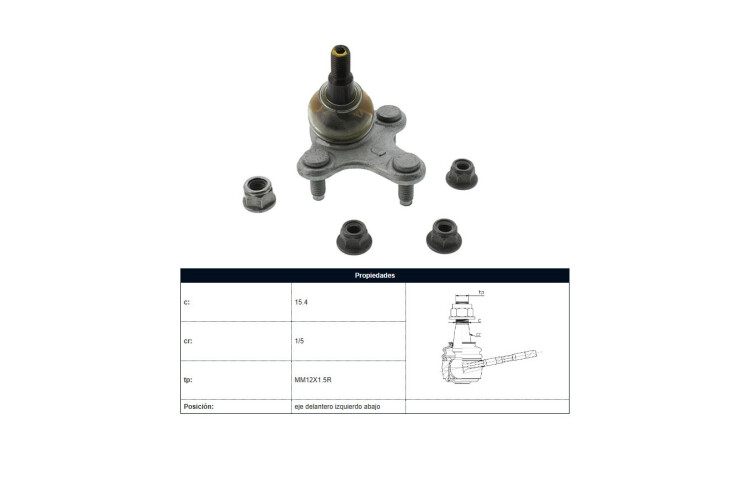 Rotula Del Seat Ibiza V 20-25 Izq Rotula Del Seat Ibiza V 20-25 Izq