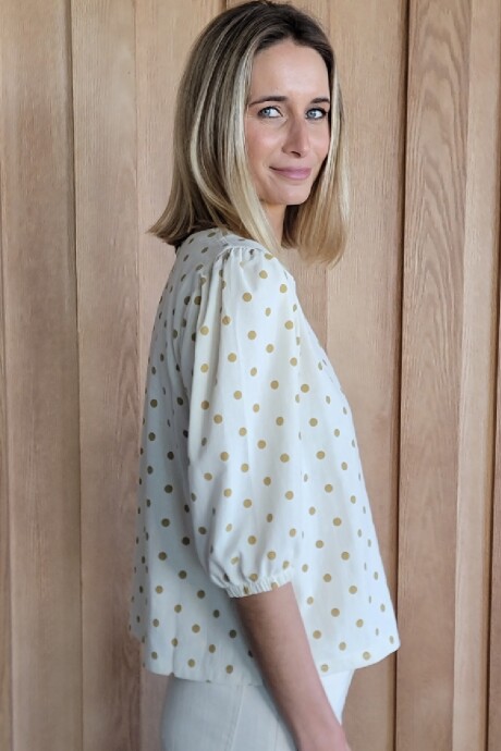 Remera Rose Polka Dot Mostaza