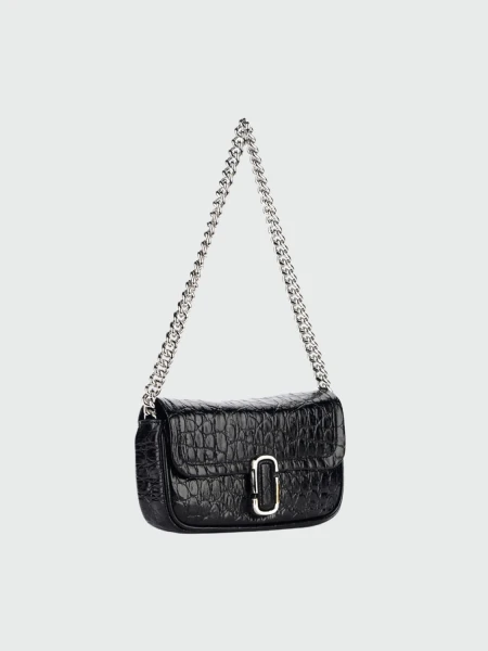 Bolso de hombro mini con herrajes Negro